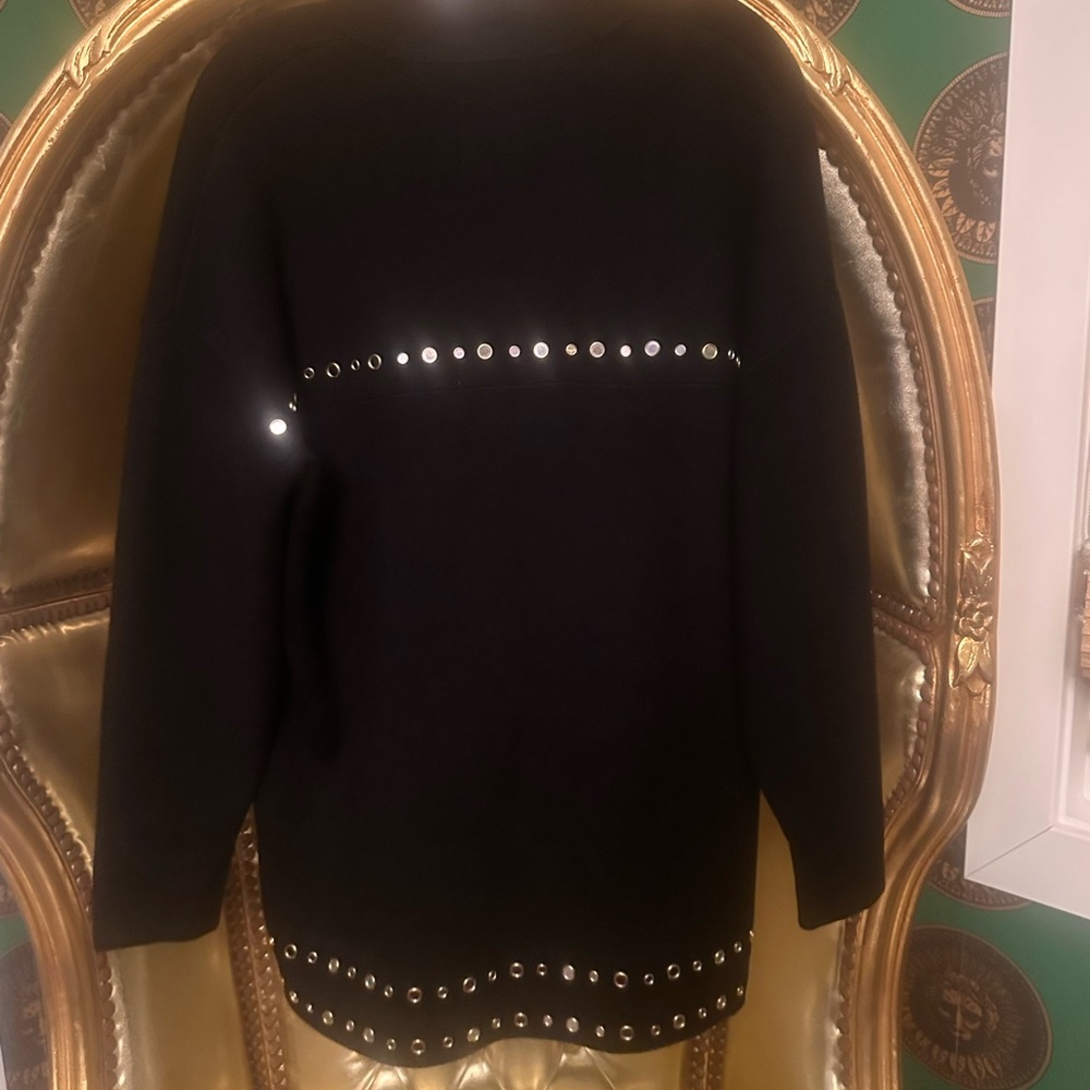 Sandro Black Studded Cardigan, Size 1, worn once - Picture 5 of 5